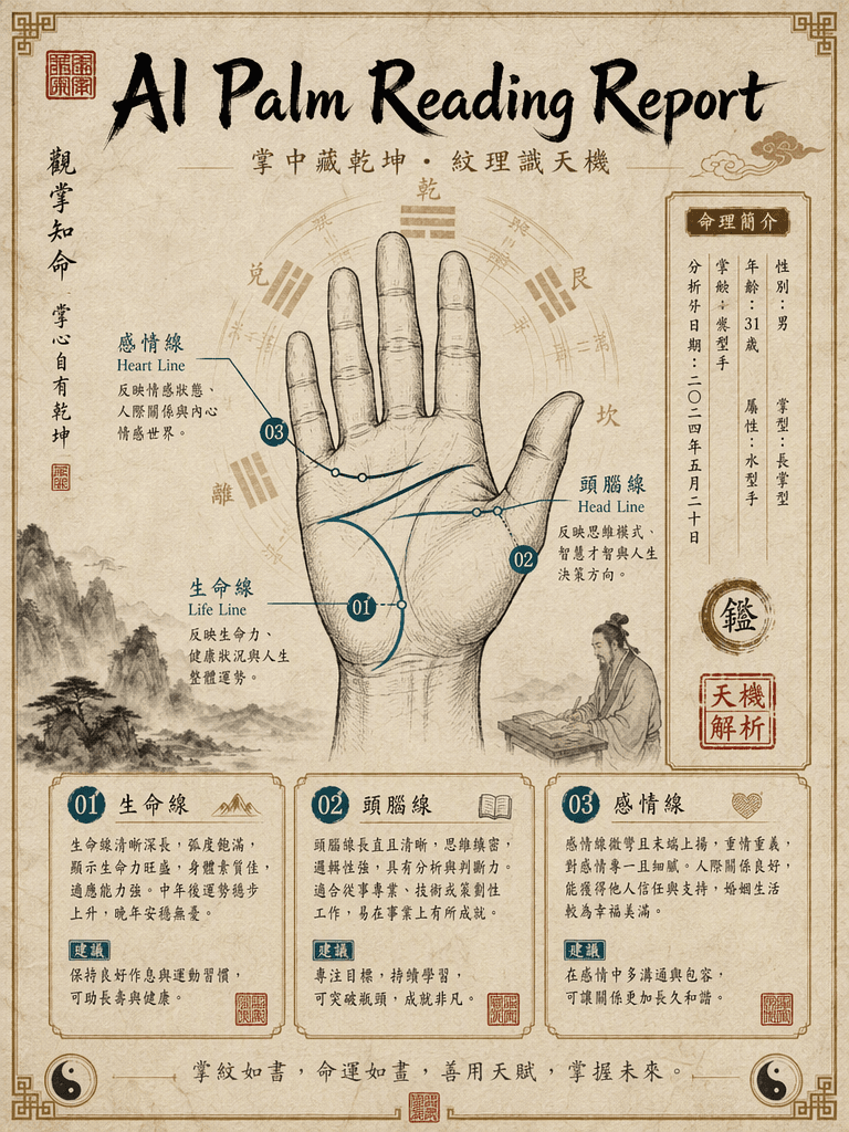 AI手相分析示例